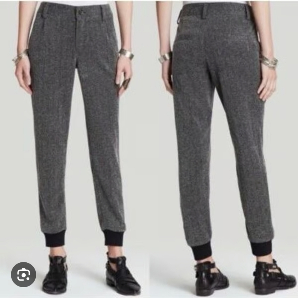 Free People Women's Herringbone Pleated Jogger Pants Size 2
